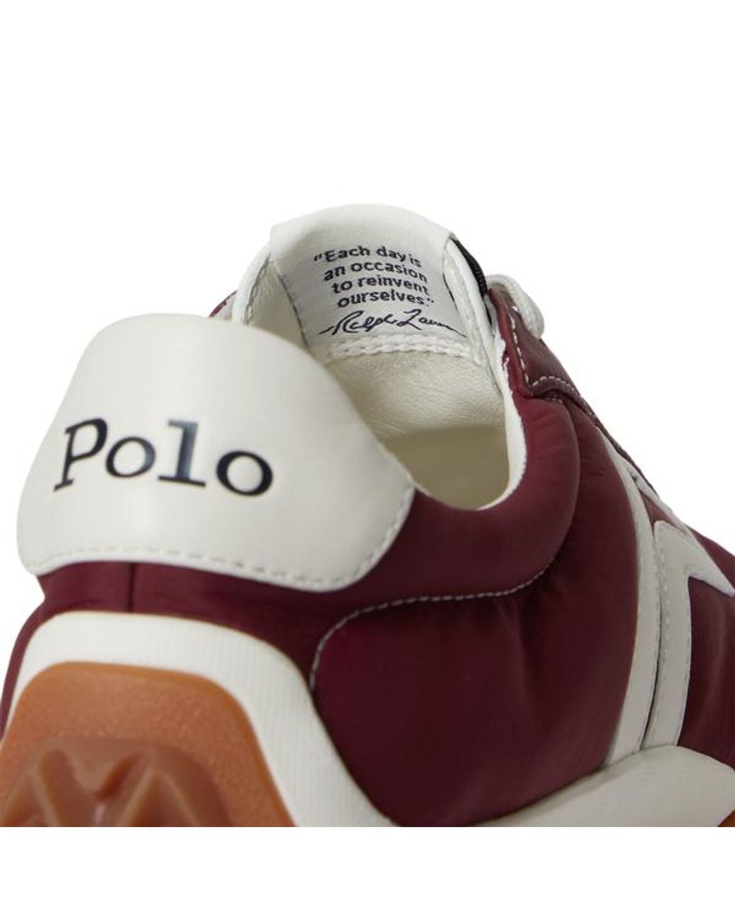 Sneaker basse in nylon e pelle di Ralph Lauren in Brown