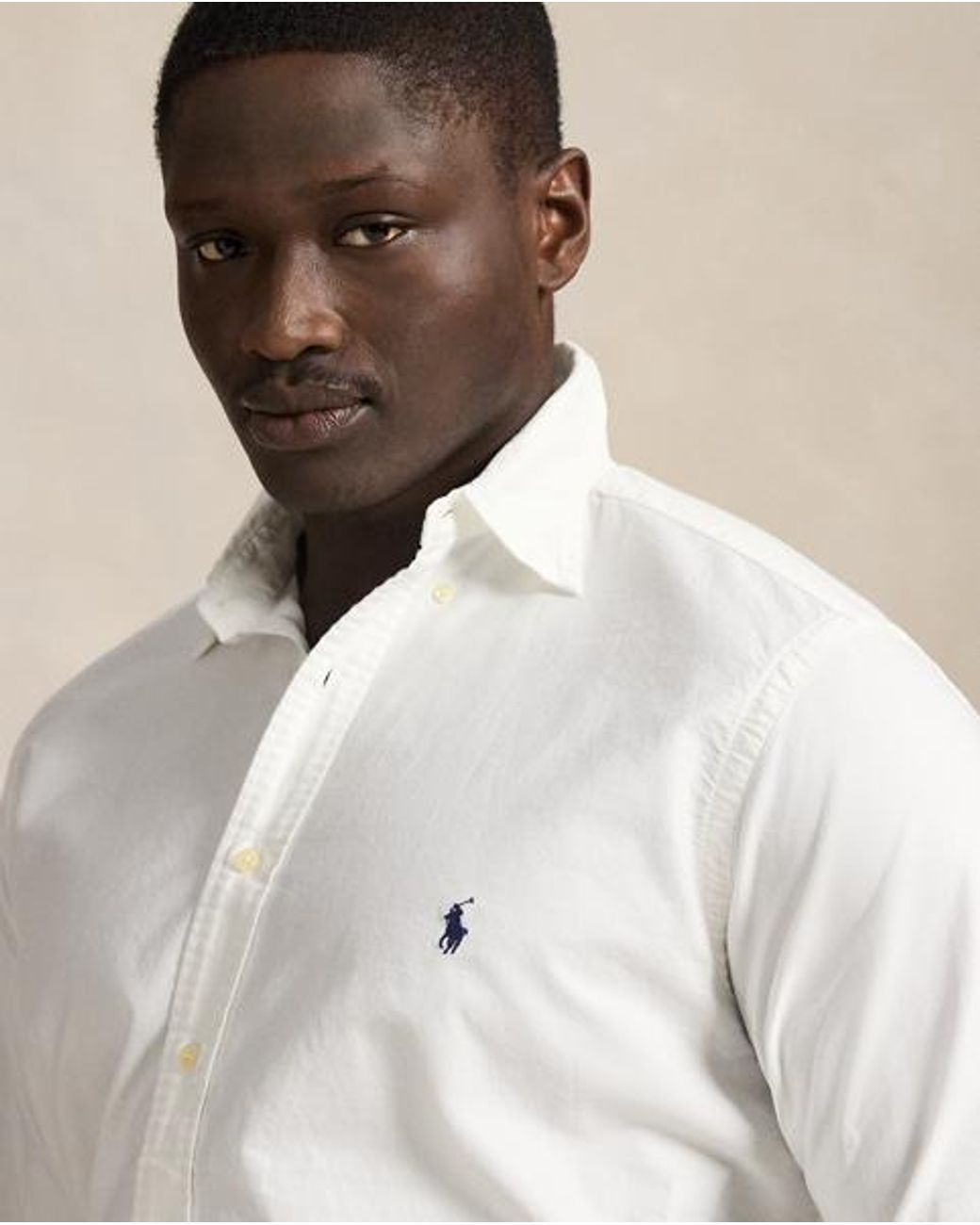 Ralph Lauren White Garment-Dyed Oxford Shirt for men