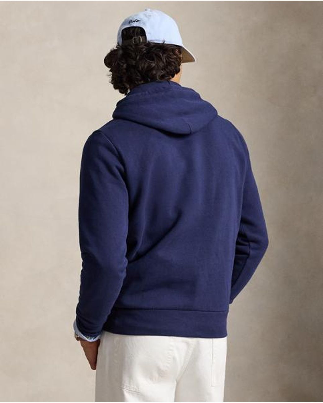 Polo Ralph Lauren Blue Logo Fleece Hoodie for men
