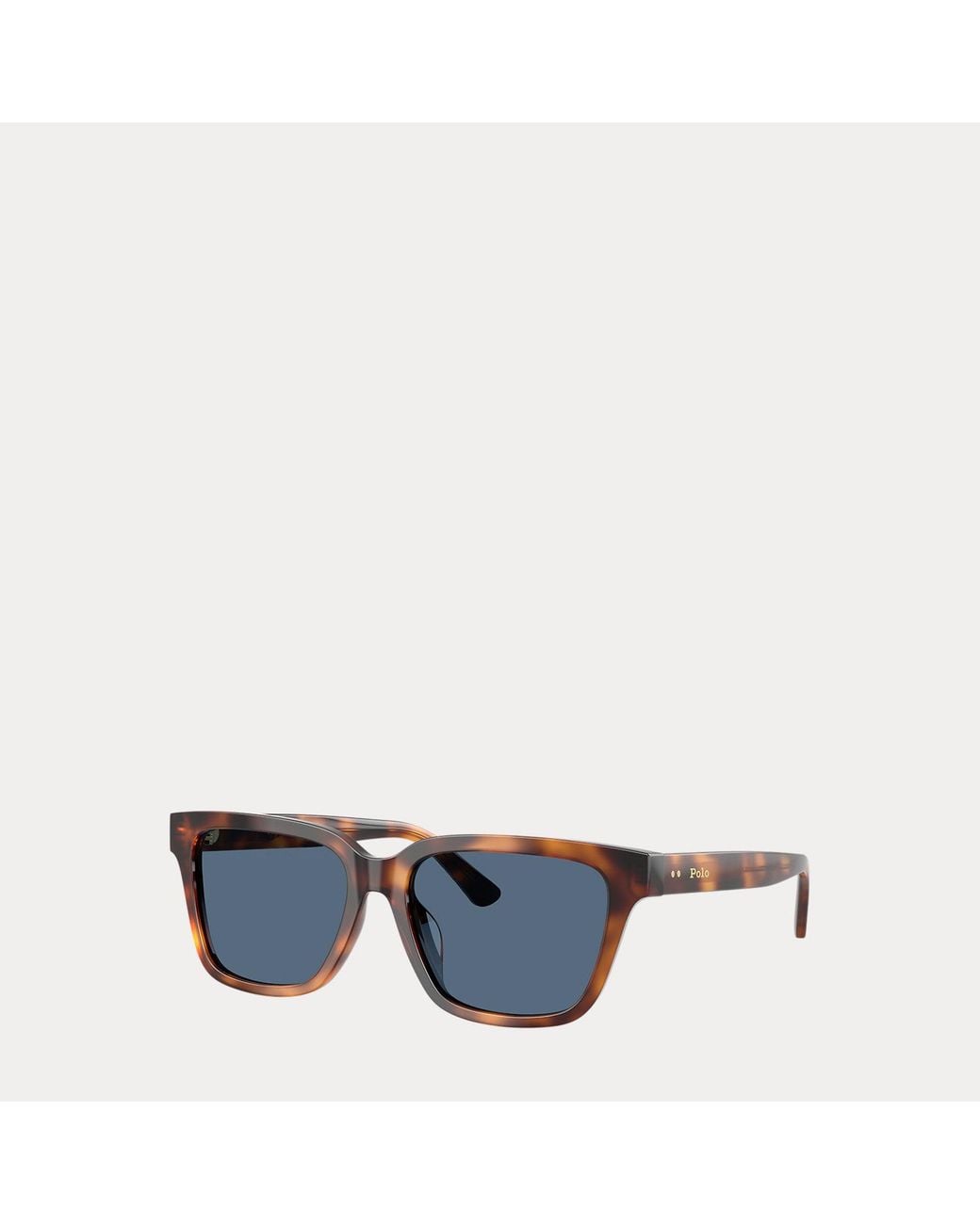 Polo Ralph Lauren Blue Polo Rectangle Cat-Eye Sunglasses