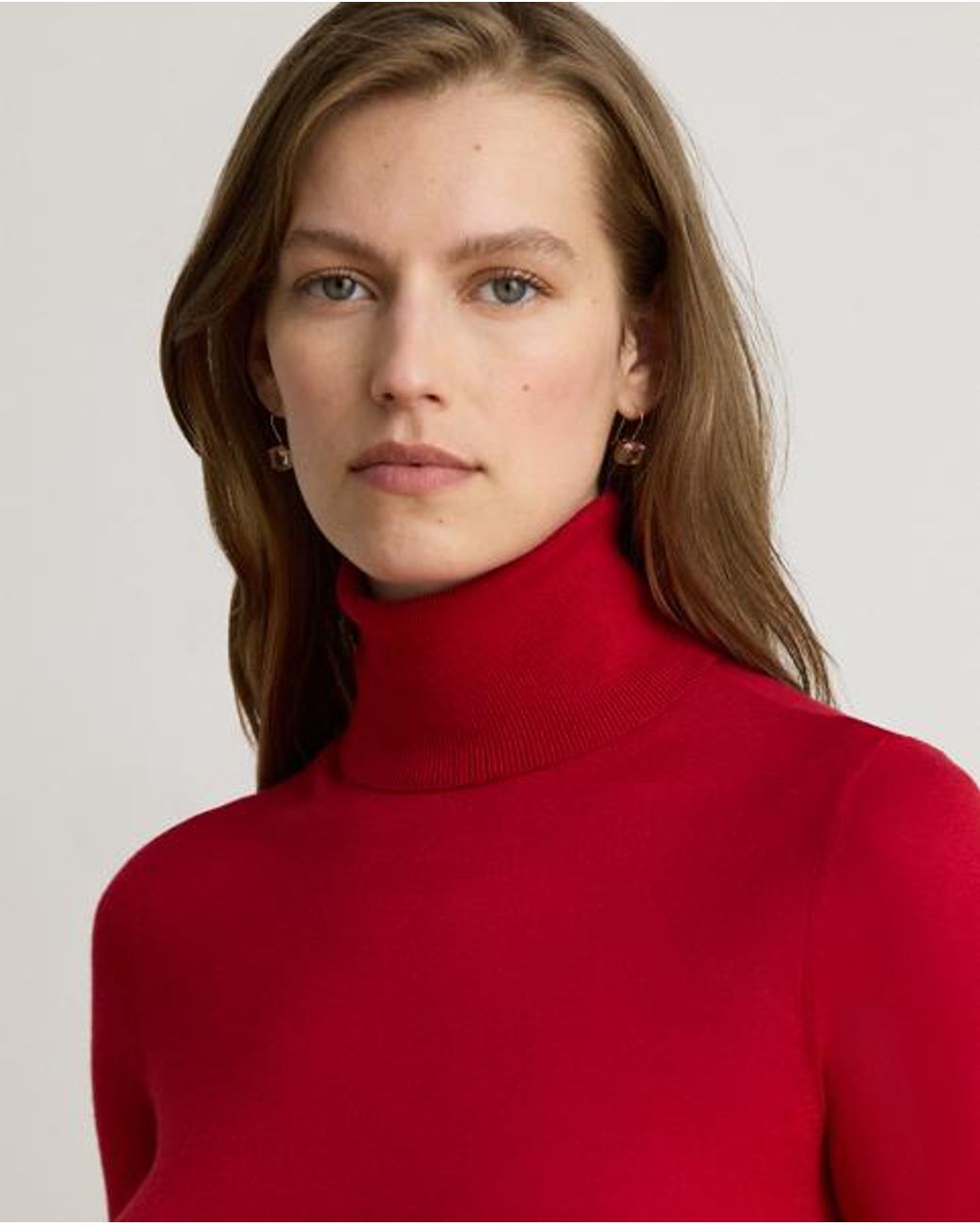 Ralph Lauren Red Roll Neck Jumper