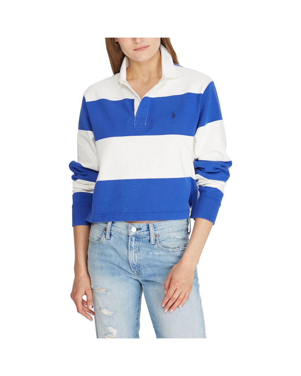 Polo Ralph Lauren Cotton Rugby Shirt in Blue | Lyst