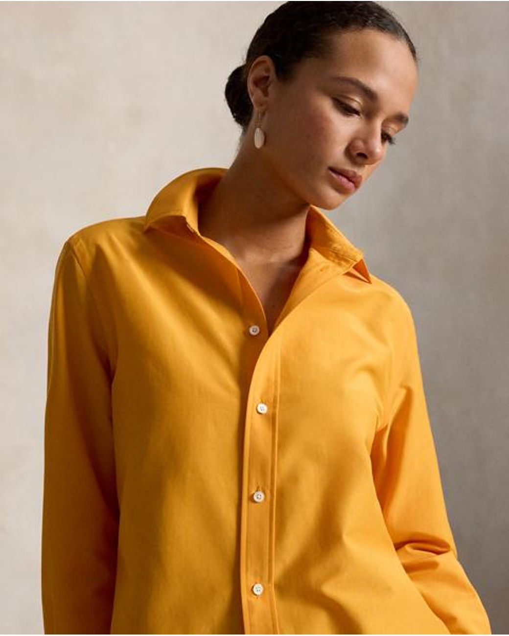 Polo Ralph Lauren Orange Relaxed Fit Cotton-Silk Shirt