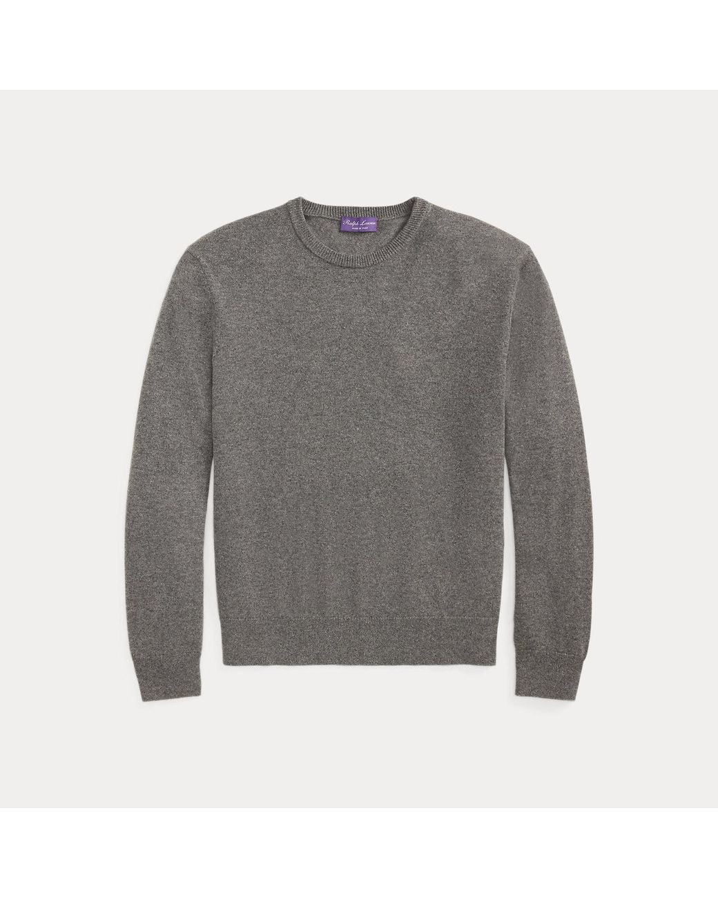 Ralph Lauren Gray Cashmere Crewneck Jumper for men