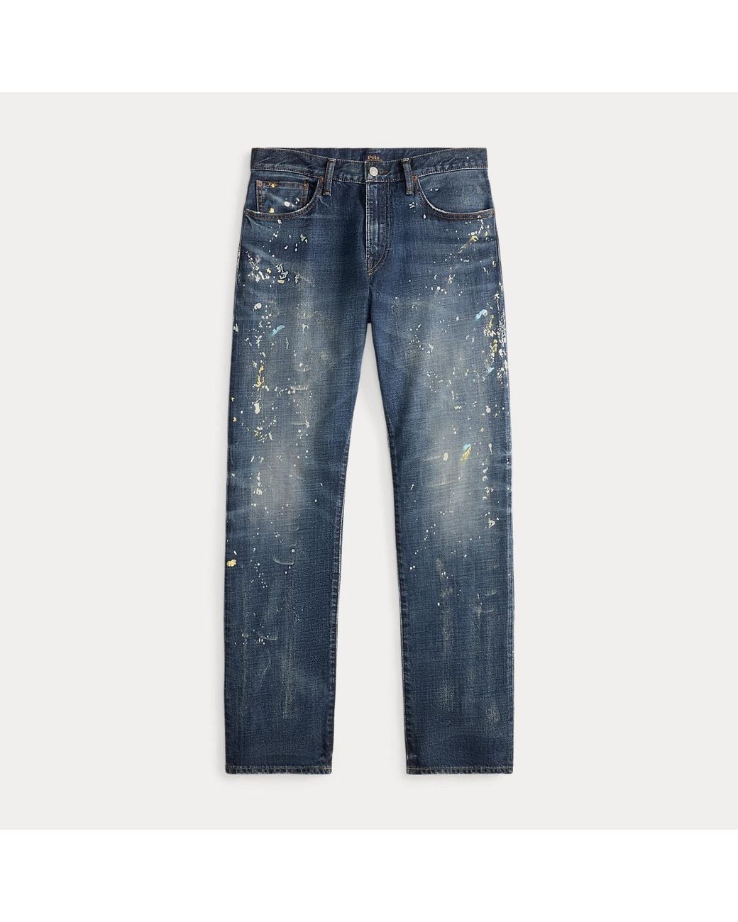 Polo Ralph Lauren Blue Hampton Straight Distressed Jeans for men