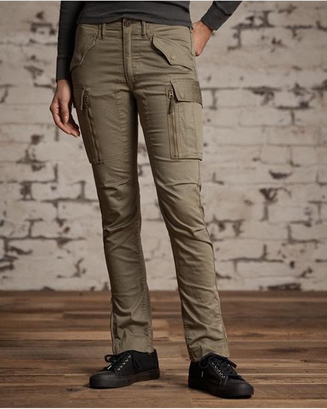 RRL Green Stretch Skinny Cargo Pant
