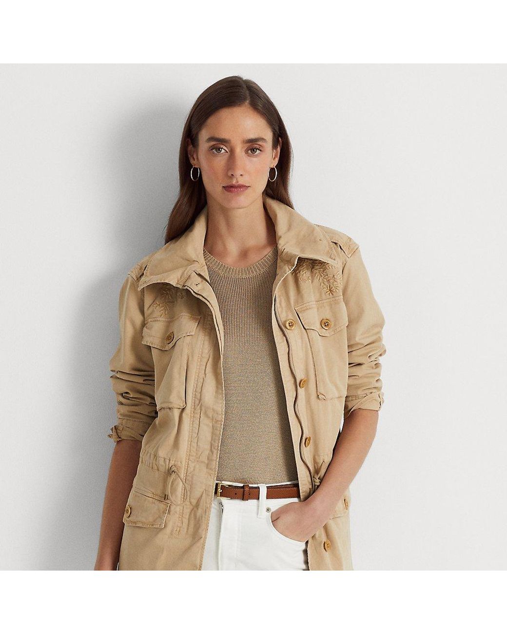 Lauren by Ralph Lauren Featherweight Twill Field Jacket | Lyst