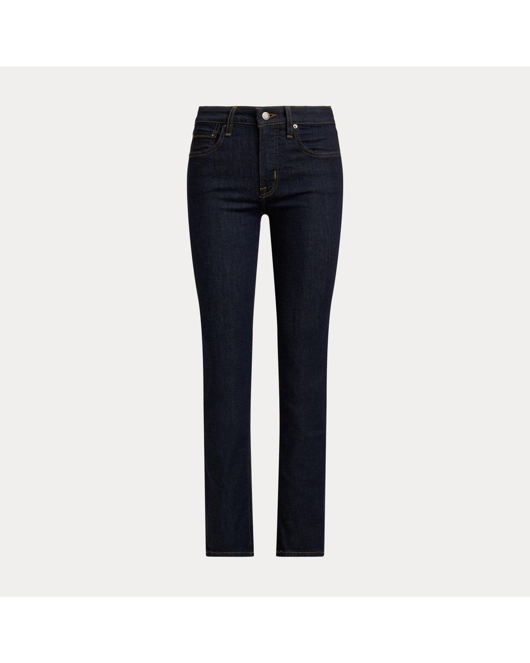 Ralph Lauren Blue High-Rise Slim Straight Jean