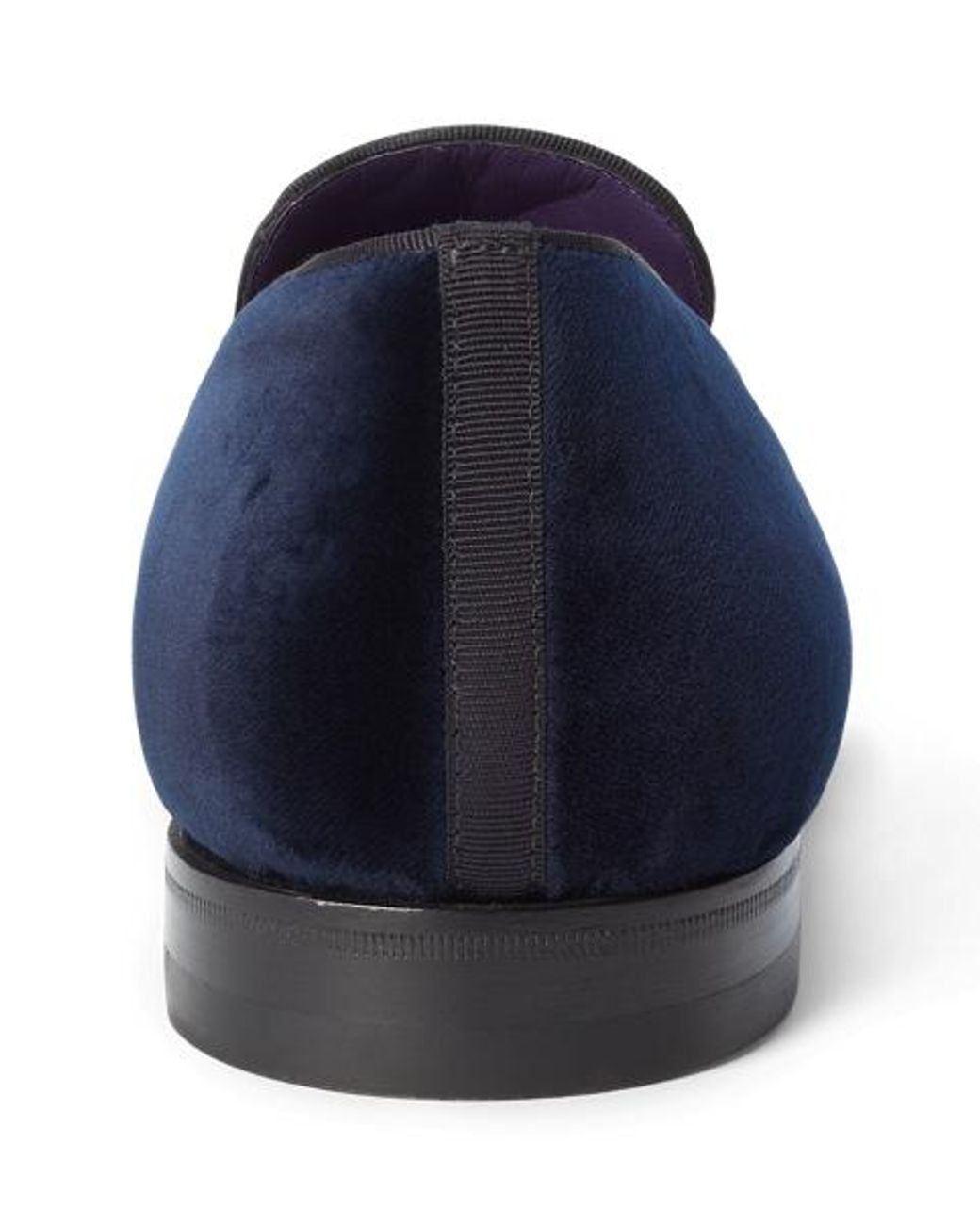Ralph Lauren Blue Alonzo Bullion Velvet Slipper for men