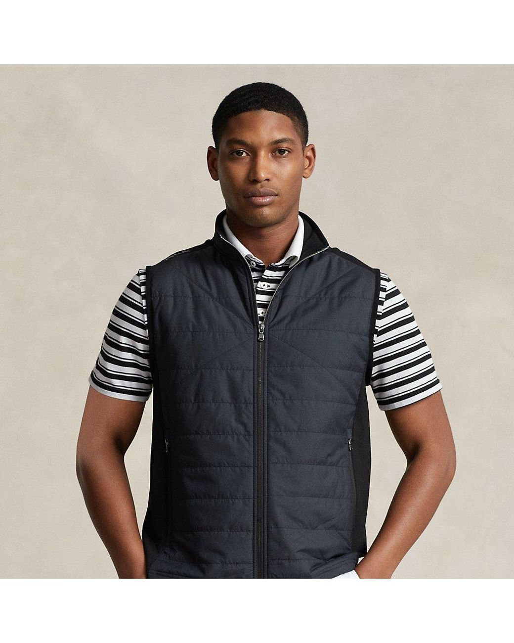 Ralph lauren down panel double knit vest best sale