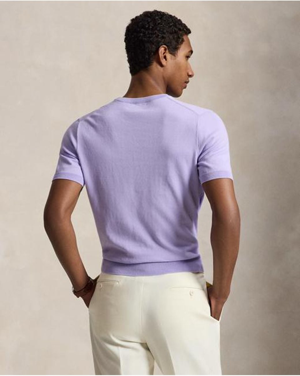 Polo Ralph Lauren Purple Cotton Crewneck Short-Sleeve Jumper for men