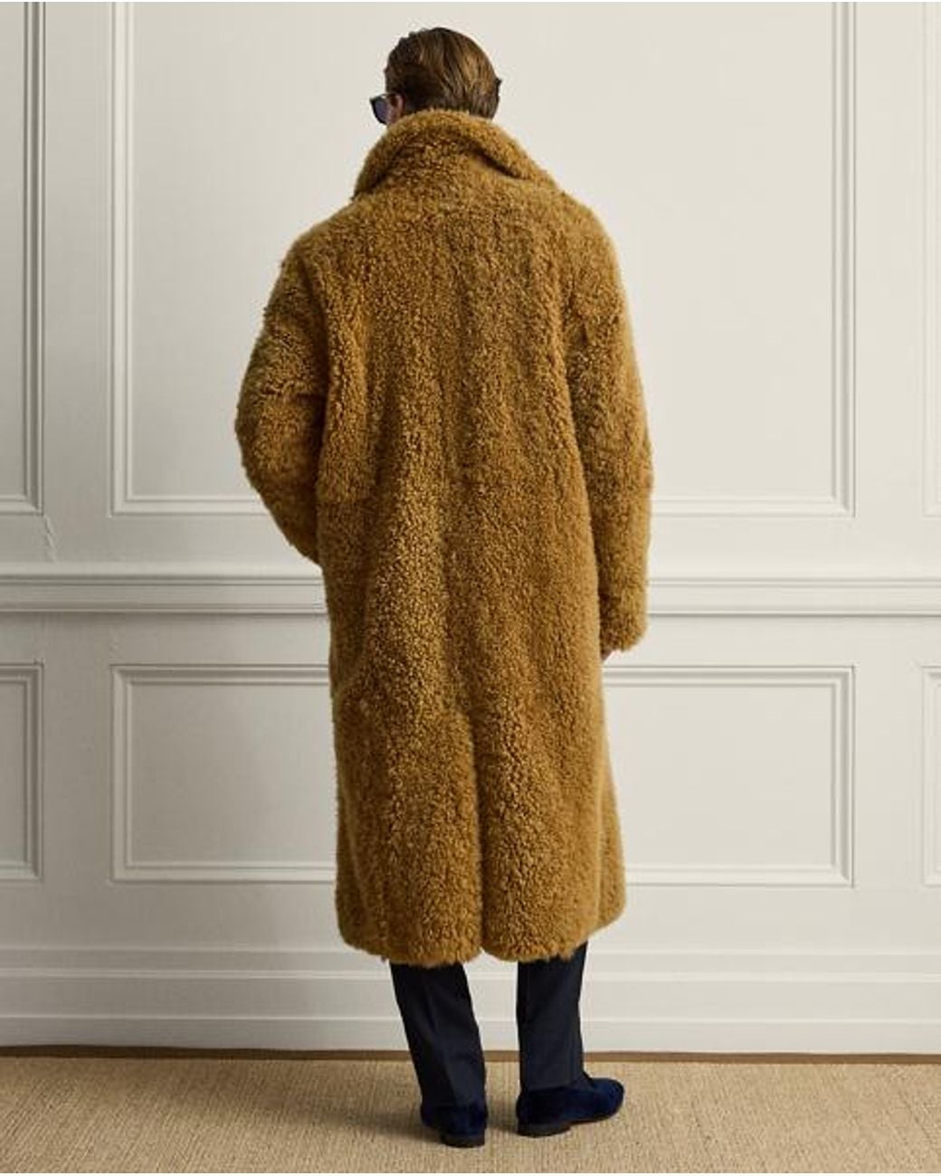 Ralph Lauren Blue Shearling Cuddle Coat for men