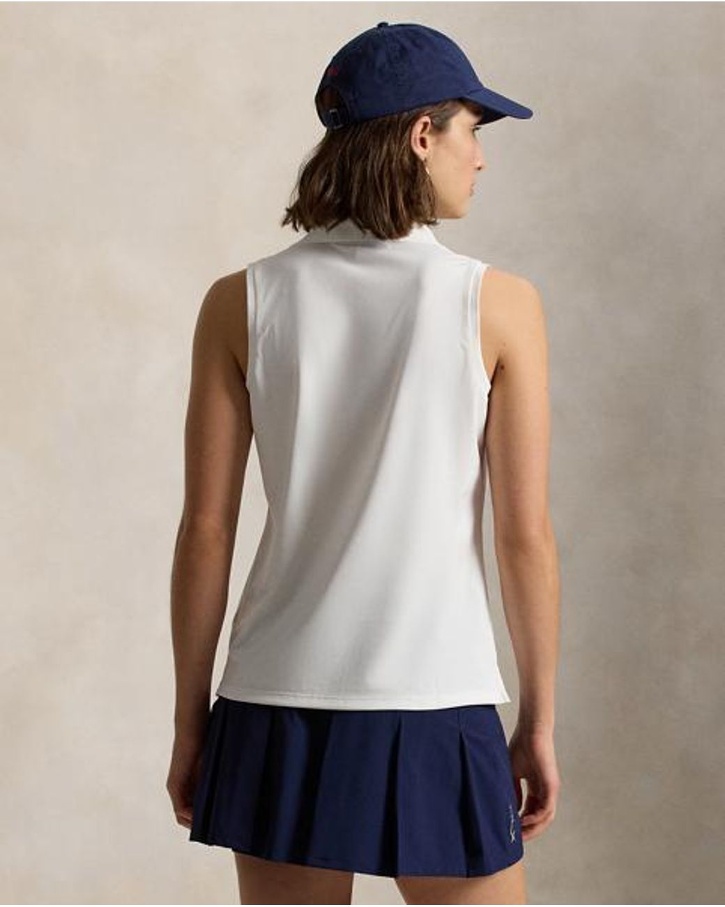 Ralph Lauren Brown Classic Fit Sleeveless Tour Polo Shirt