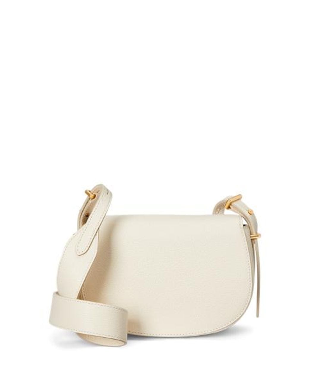 Polo Ralph Lauren Natural Polo Id Leather Saddle Bag