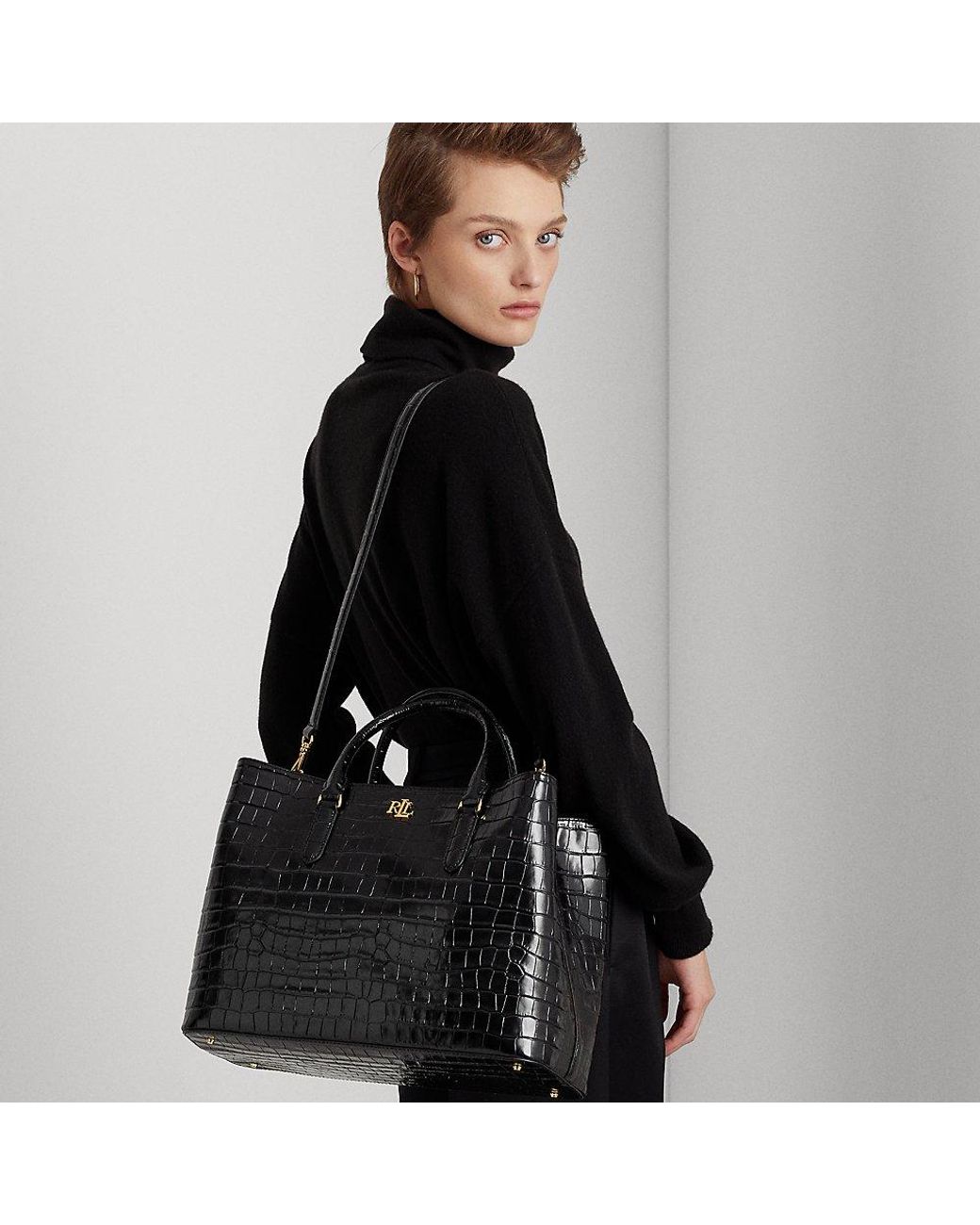 Lauren by Ralph Lauren Ralph Lauren Embossed Leather Large Marcy