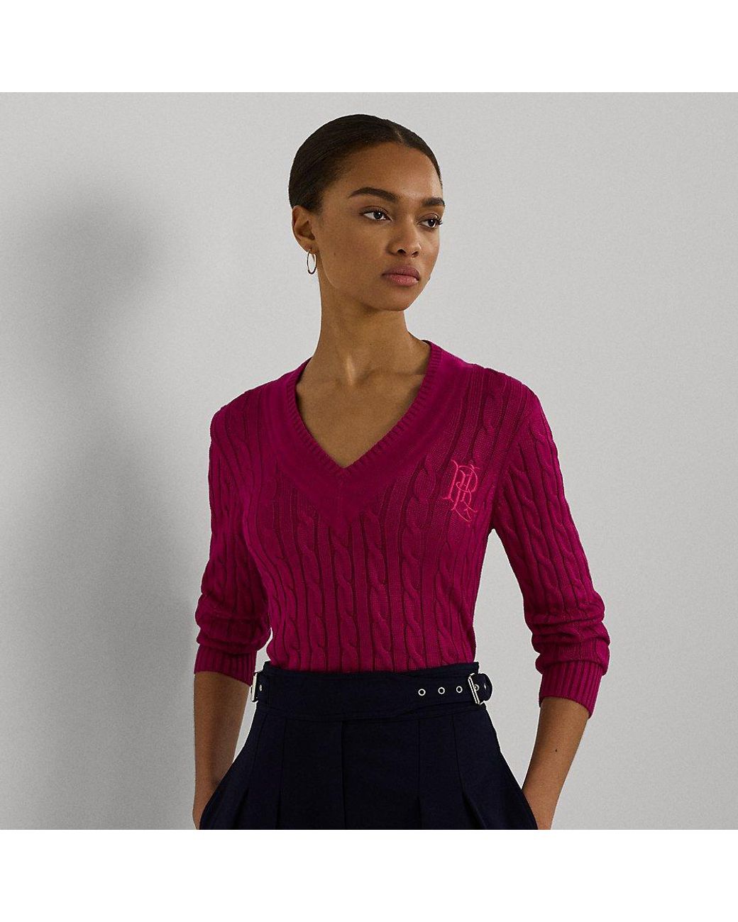 Ralph Lauren Women's Cricket Sweater Pink  Size Small