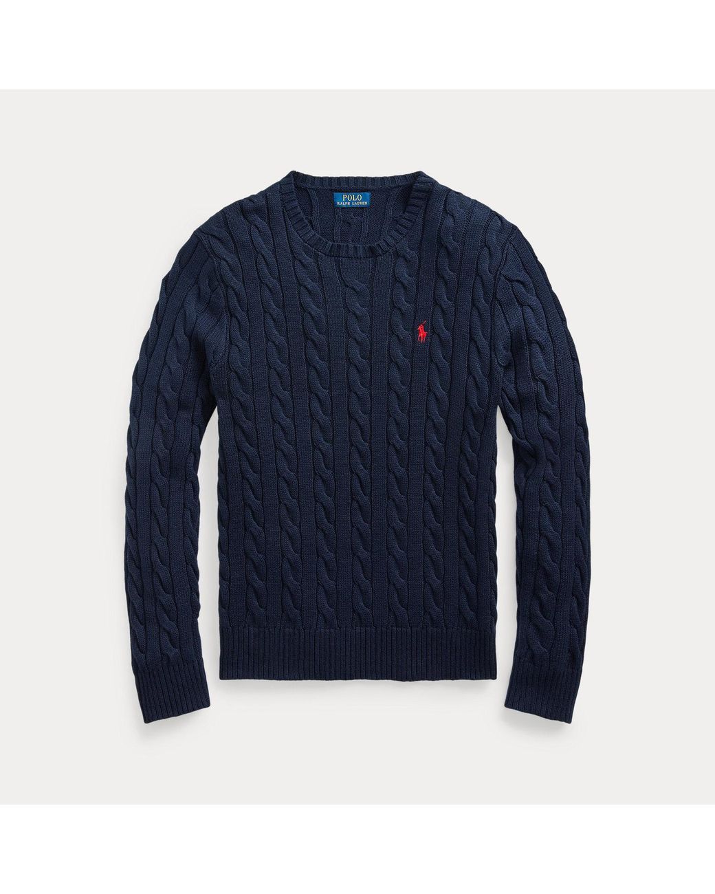 Polo Ralph Lauren Blue Cable-Knit Cotton Sweater for men