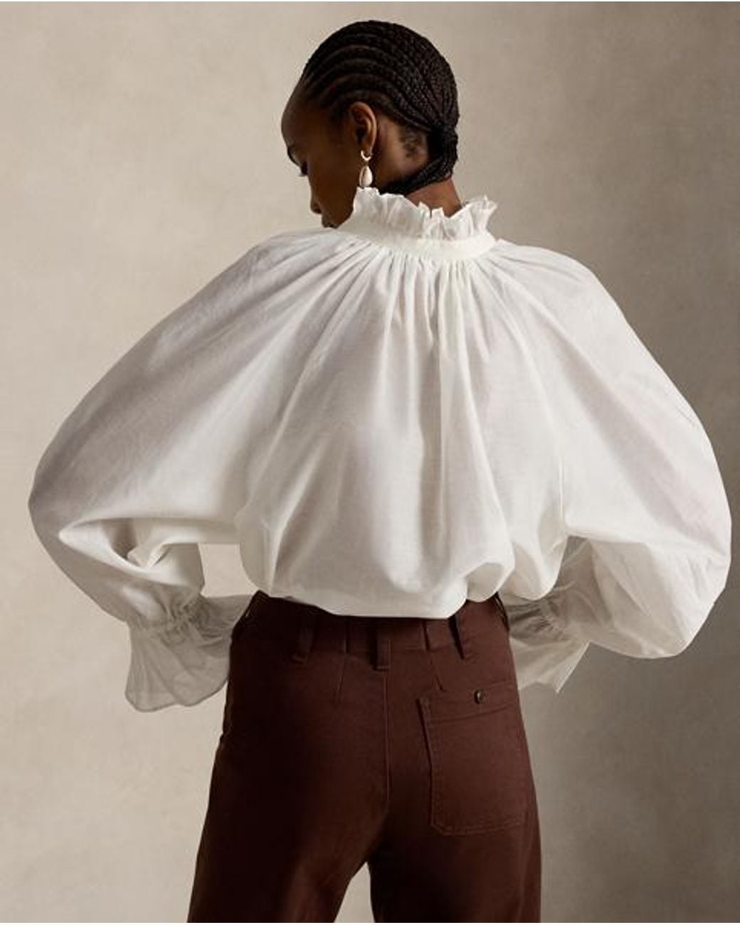 Polo Ralph Lauren Natural Cotton-Silk Organdy Shirt
