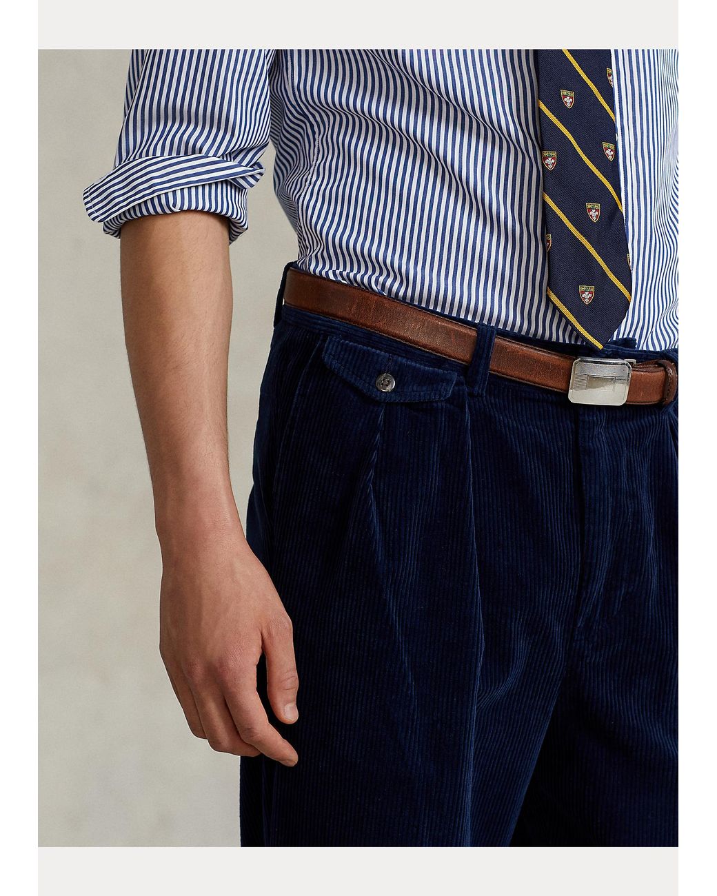 Blue Corduroy Tailoring Trousers Rota