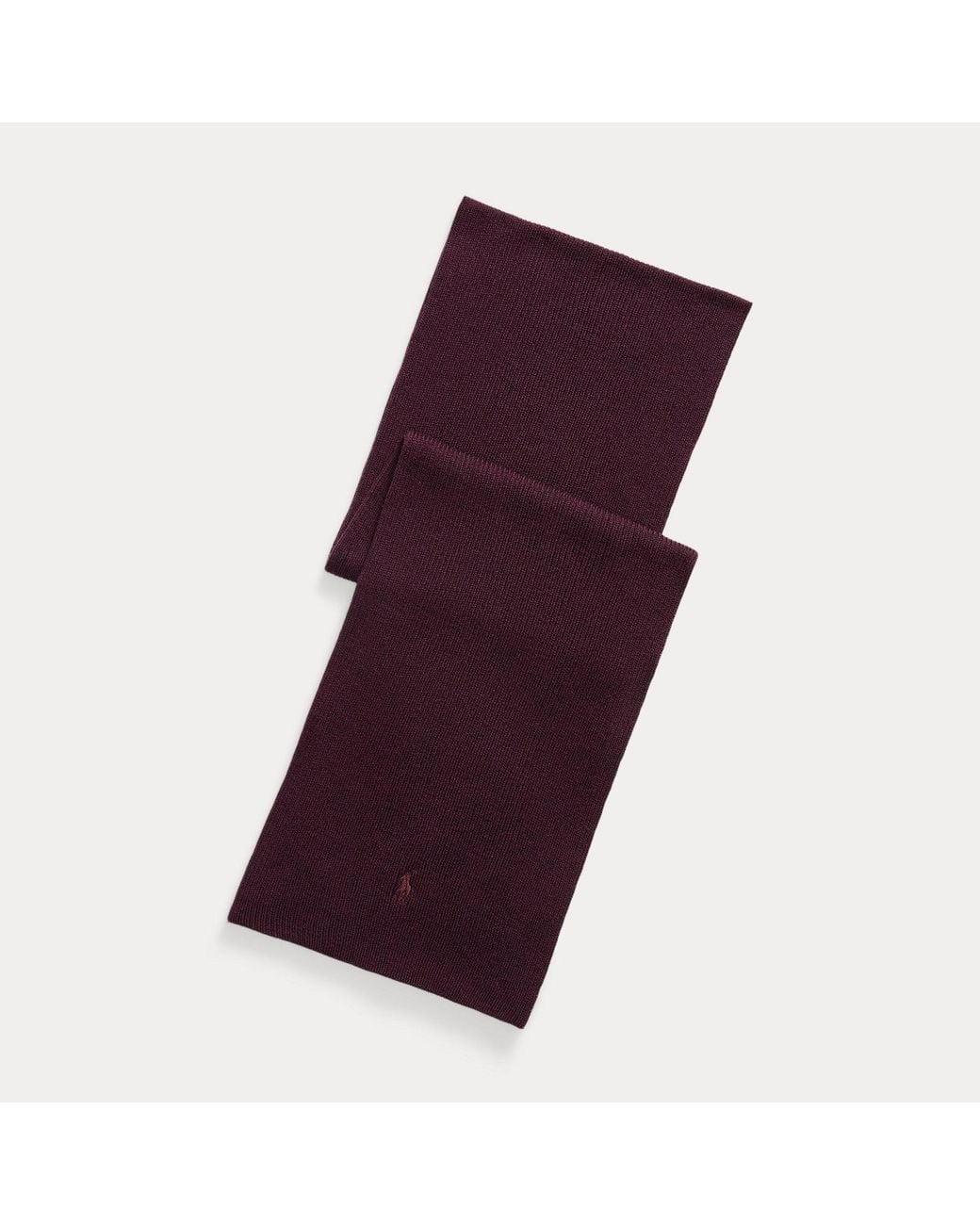 Polo Ralph Lauren Purple Signature Pony Wool Scarf for men