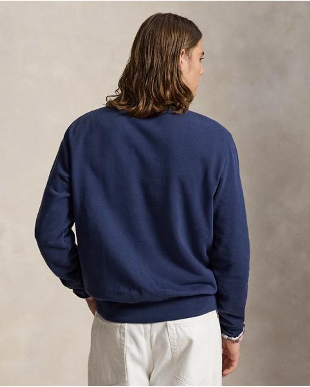 Polo Ralph Lauren Blue Loopback Fleece Sweatshirt for men