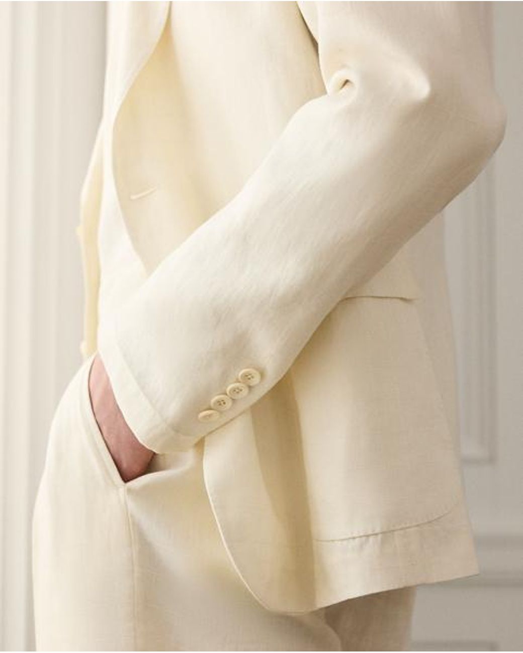 Ralph Lauren Natural Hadley Hand-Tailored Linen Suit Jacket for men