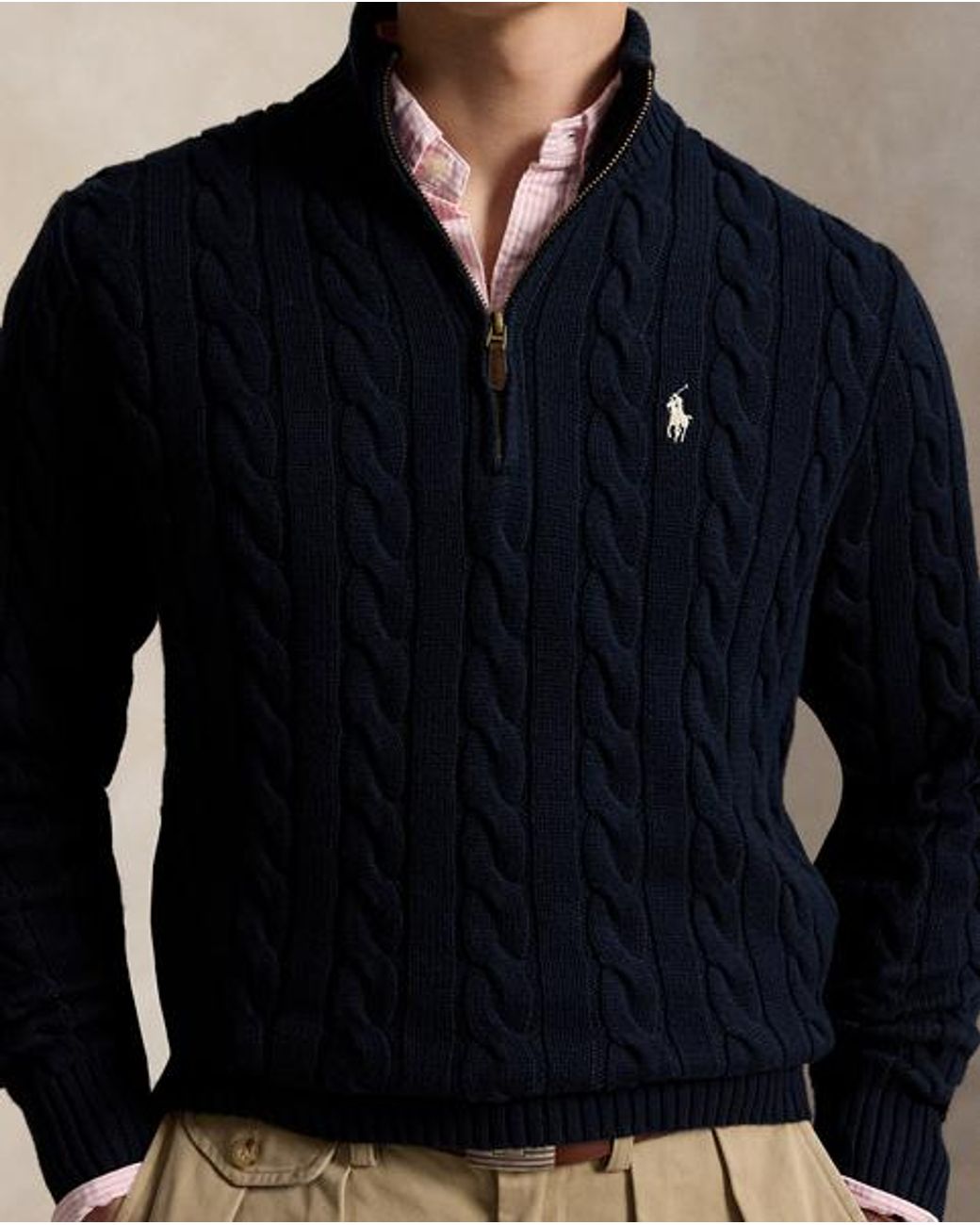 Polo Ralph Lauren Blue Cable-knit Cotton Jumper for men