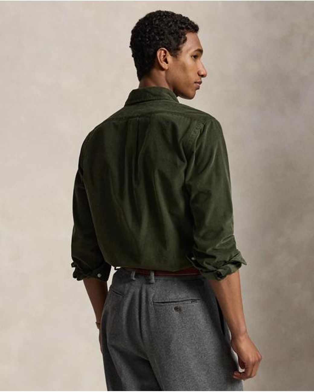 Polo Ralph Lauren Green Custom Fit Corduroy Shirt for men