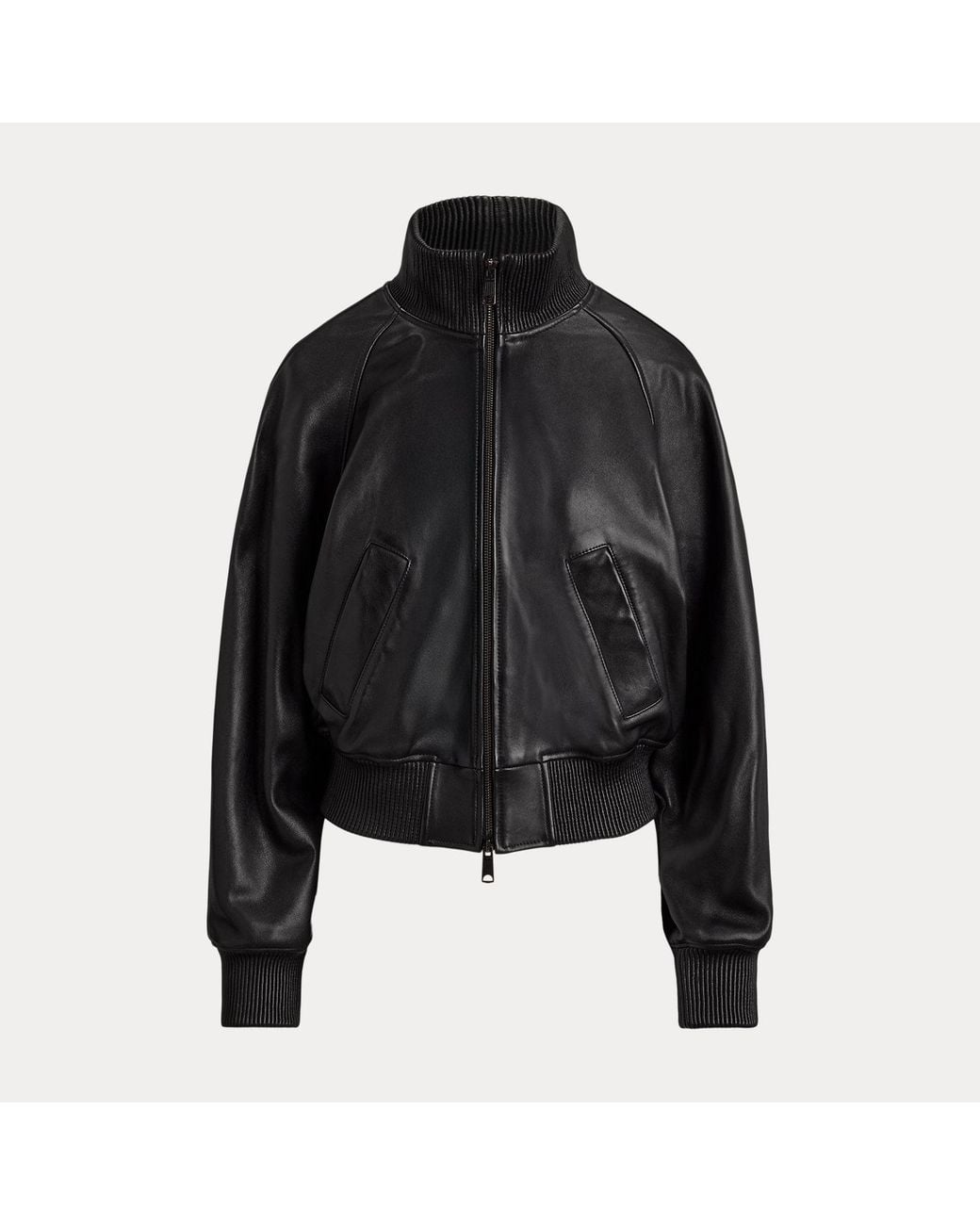 Polo Ralph Lauren Black Leather Flight Jacket