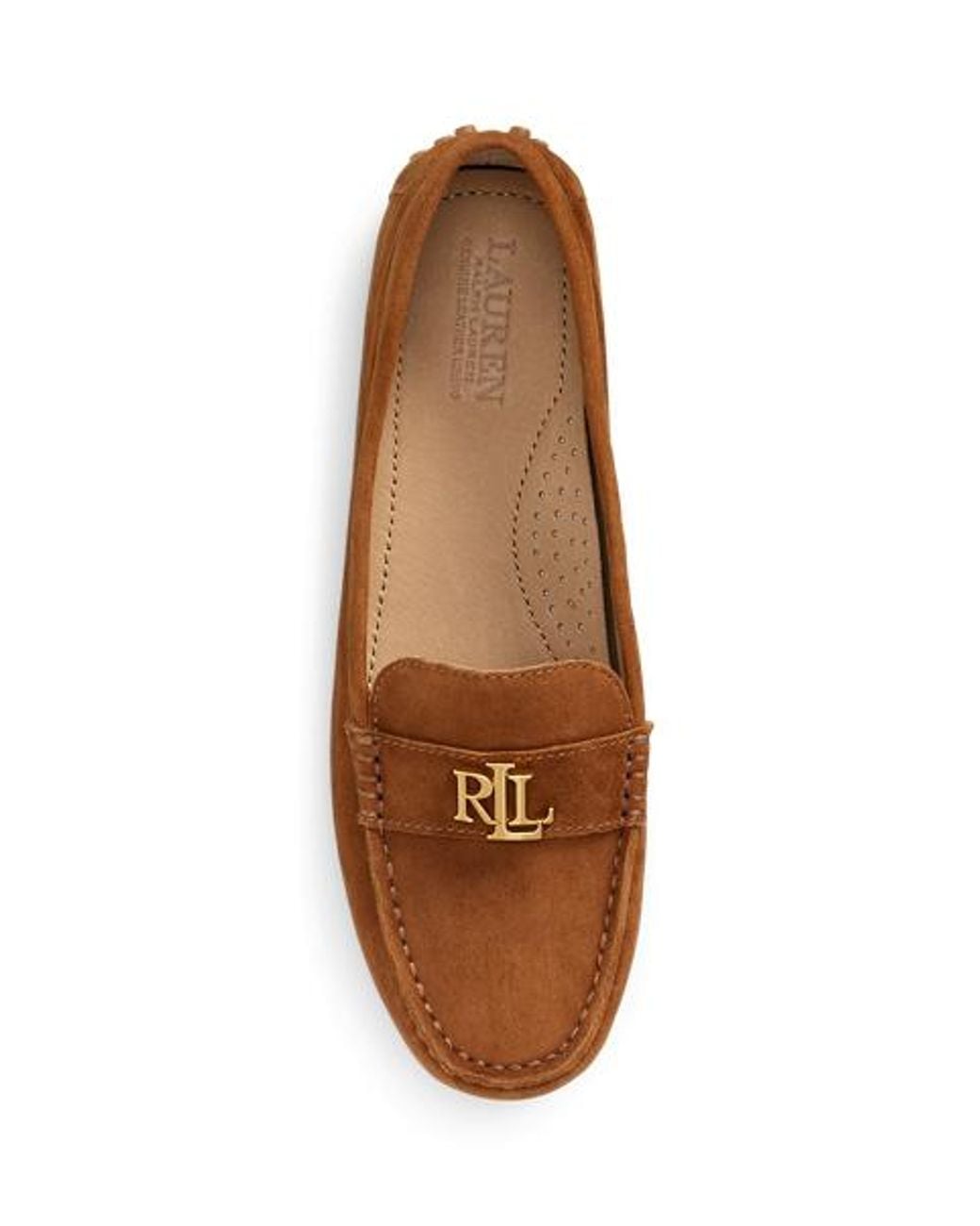 Ralph Lauren Brown Barnsbury Suede Loafer