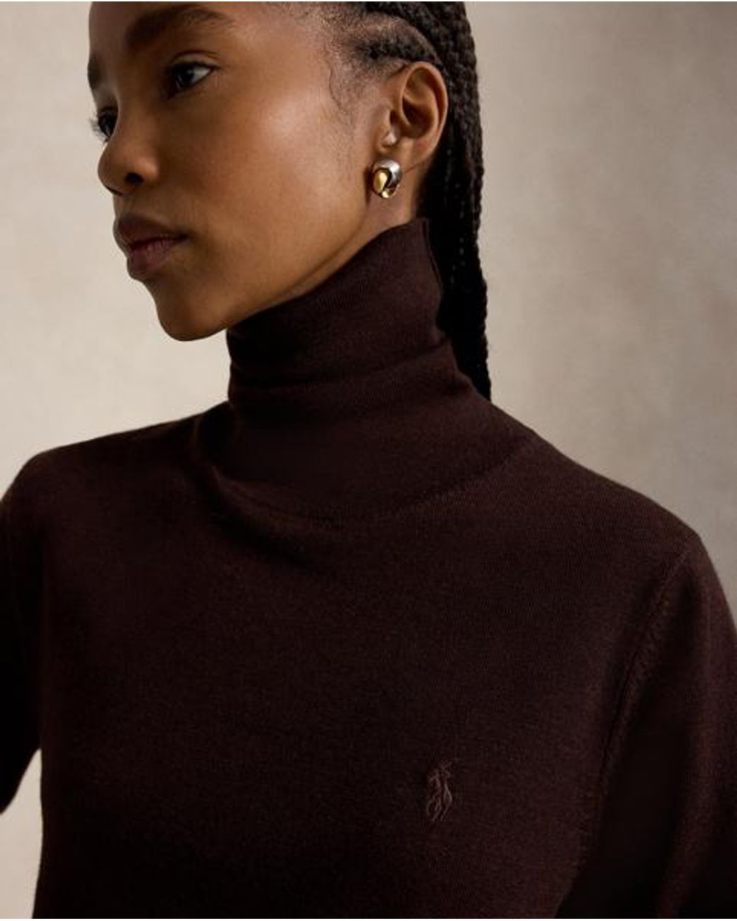 Polo Ralph Lauren Black Wool Rollneck