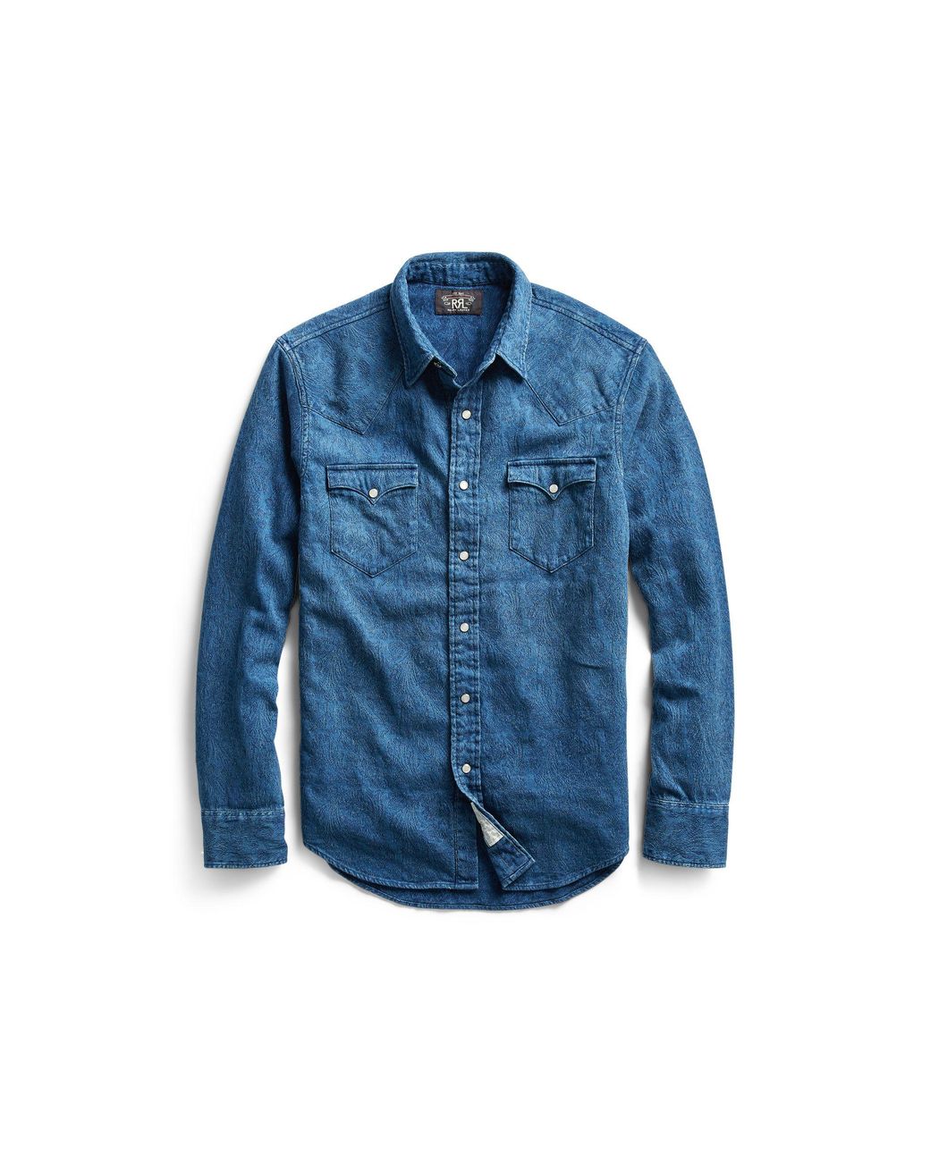 RRL Buffalo Indigo Denim Shirt in Blue for Men | Lyst