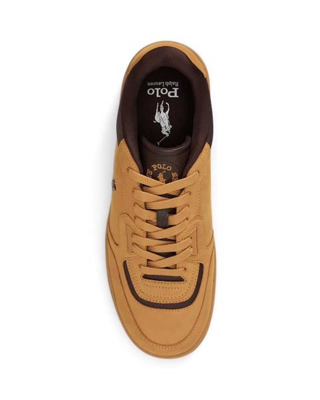 Polo Ralph Lauren Brown Open Masters Nubuck-Panelled Trainer for men