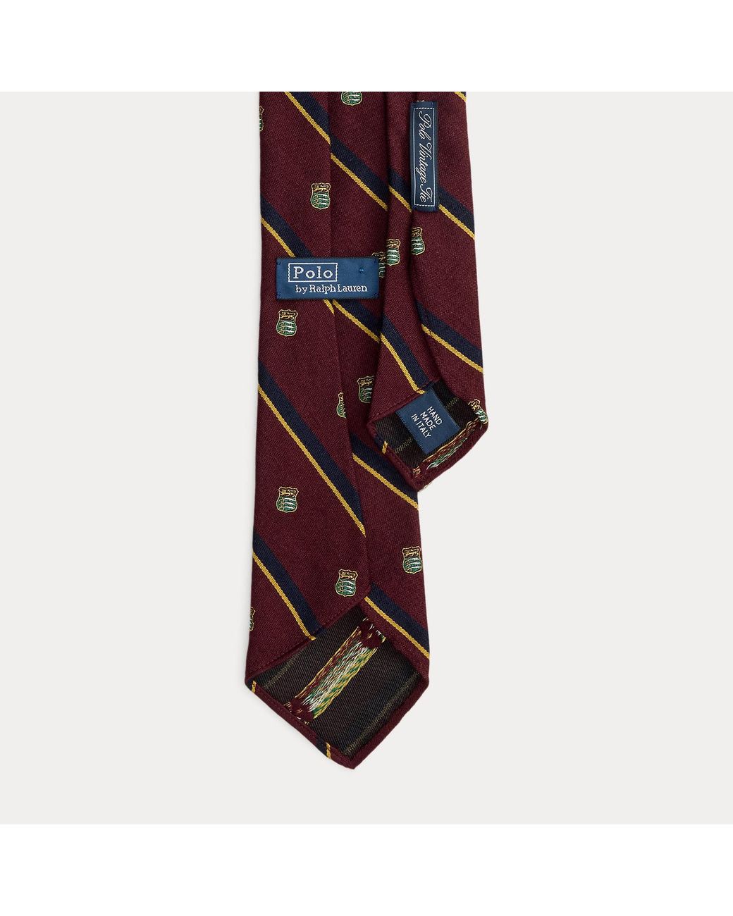 Polo Ralph Lauren Purple Vintage-Inspired Striped Club Tie for men