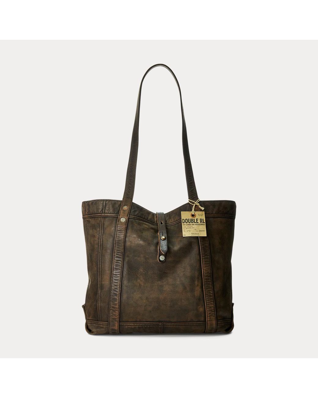 RRL Brown Leather Tote for men