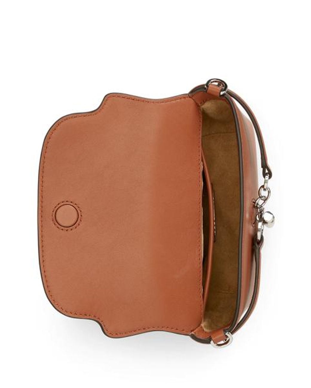 Ralph Lauren Purple Leather Small Blaike Crossbody Bag