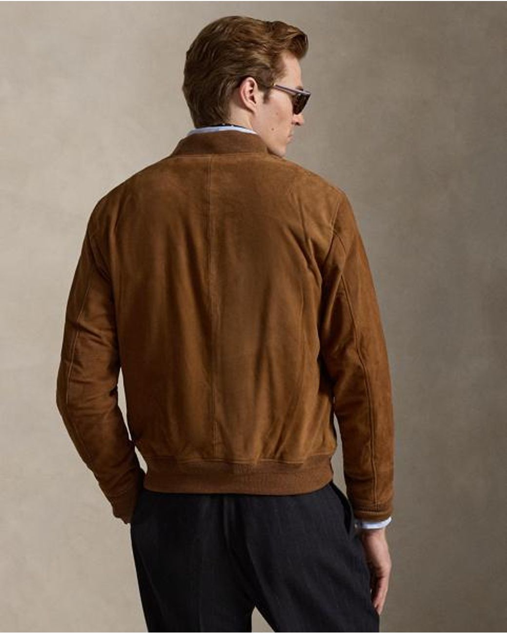 Polo Ralph Lauren Brown Suede Flight Jacket for men
