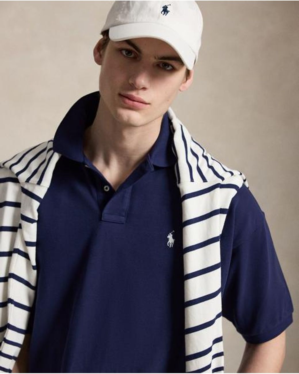 Polo Ralph Lauren Blue Relaxed Fit Mesh Polo Shirt for men