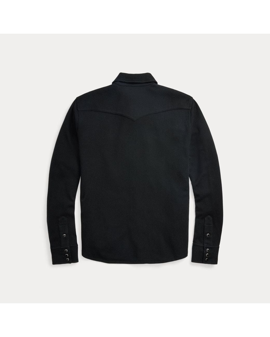 RRL Black Wool-Cashmere Western Shirt Jumper for men