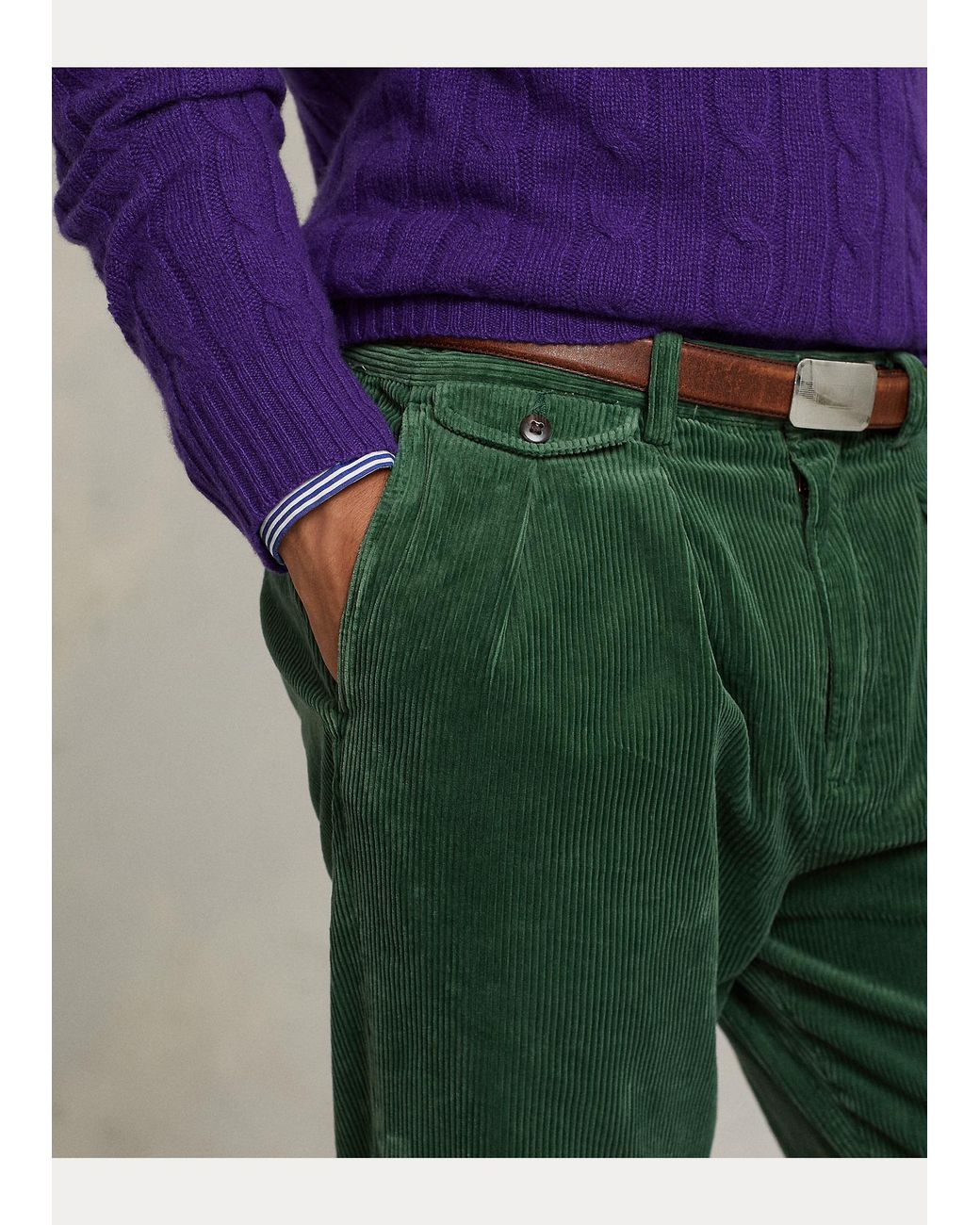 Pantaloni Whitman in velluto Relaxed-Fit da Uomo di Polo Ralph Lauren in  Verde | Lyst