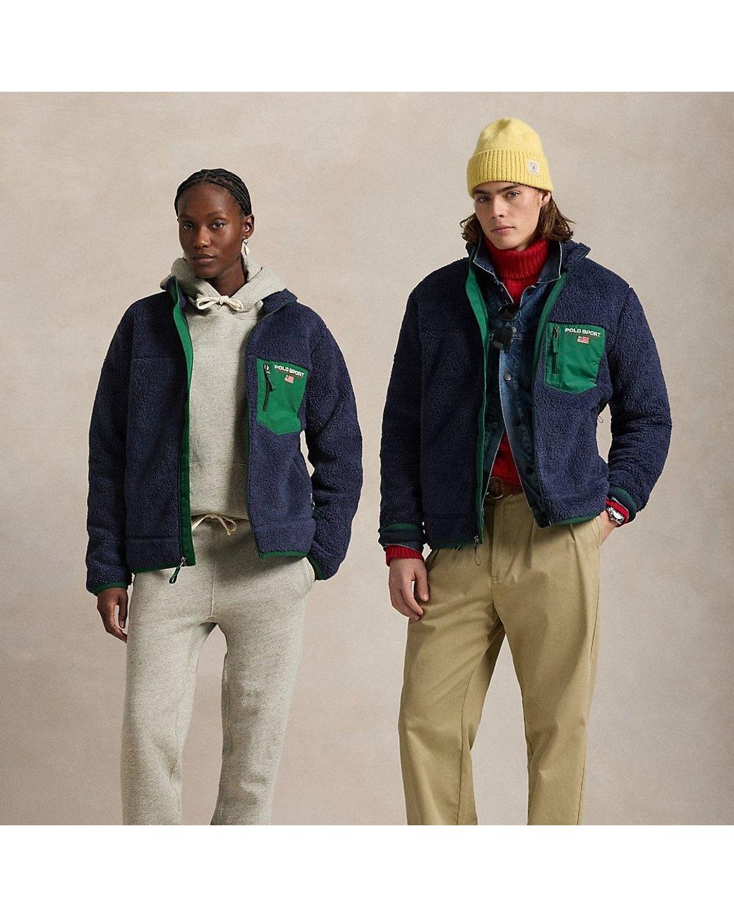 Polo Ralph Lauren Polo Sport Pile Fleece Jacket in Blue for Men