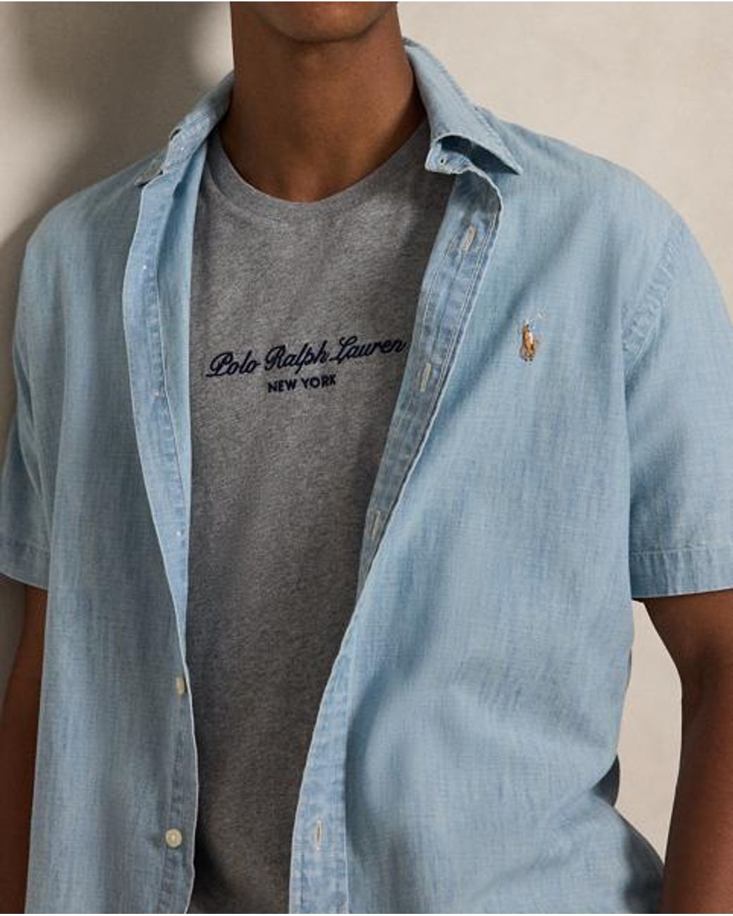 Polo Ralph Lauren Gray Classic Fit Logo Jersey T-Shirt for men