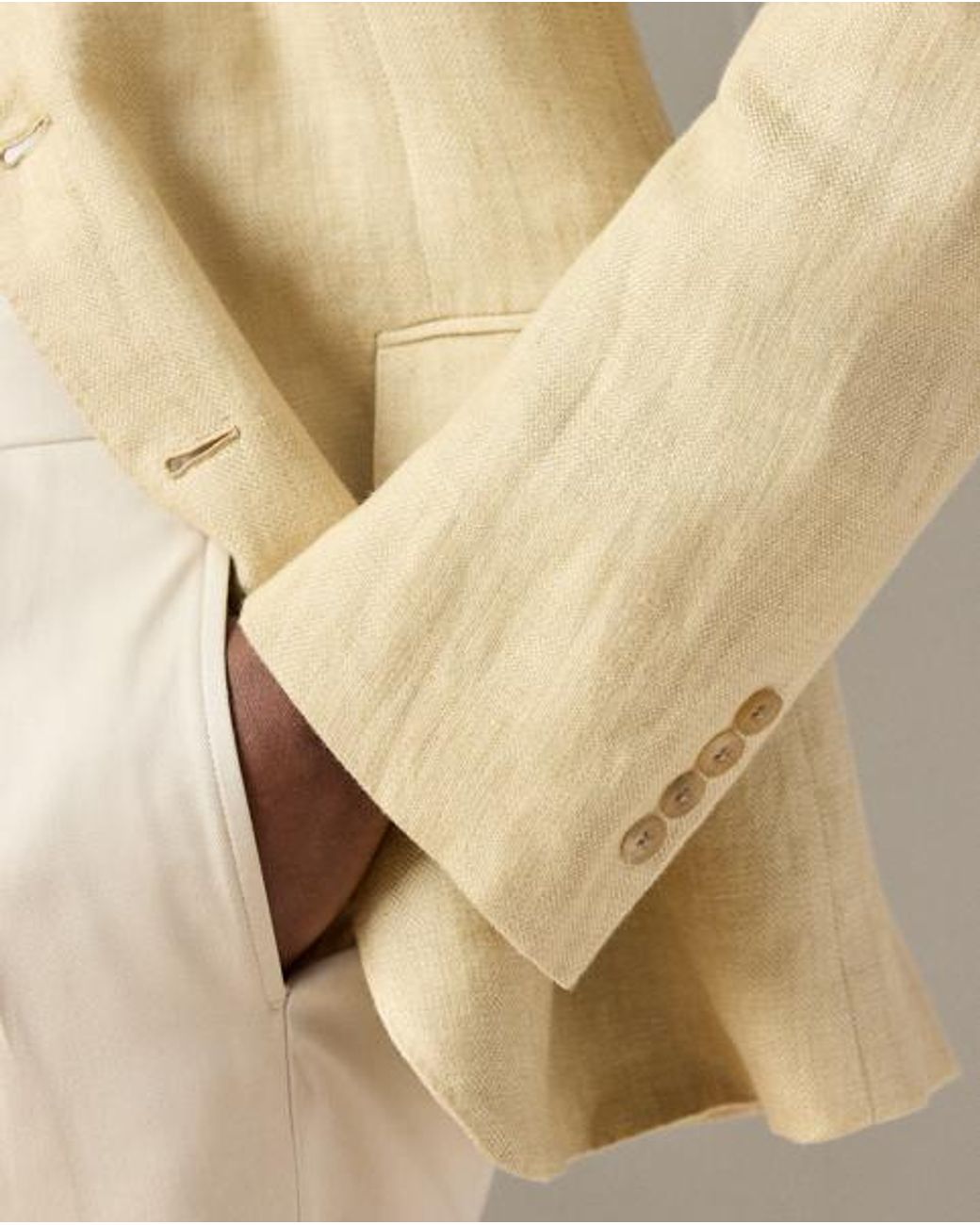 Ralph Lauren Natural Kent Hand-Tailored Linen Suit Jacket for men
