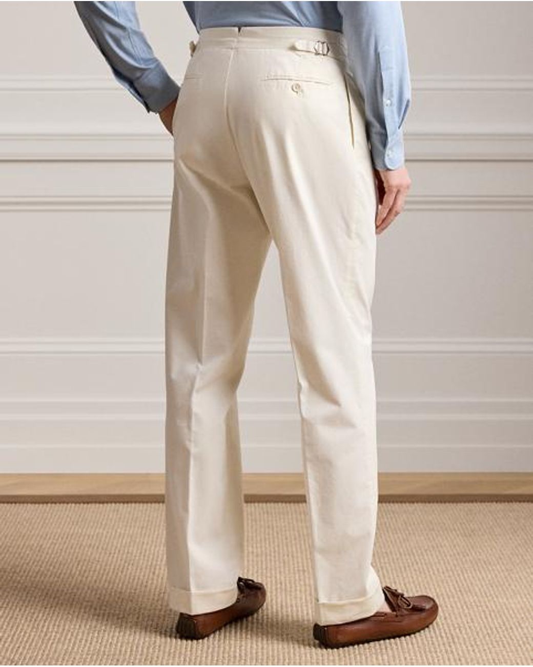 Ralph Lauren Blue Gregory Hand-Tailored Chino Trouser for men