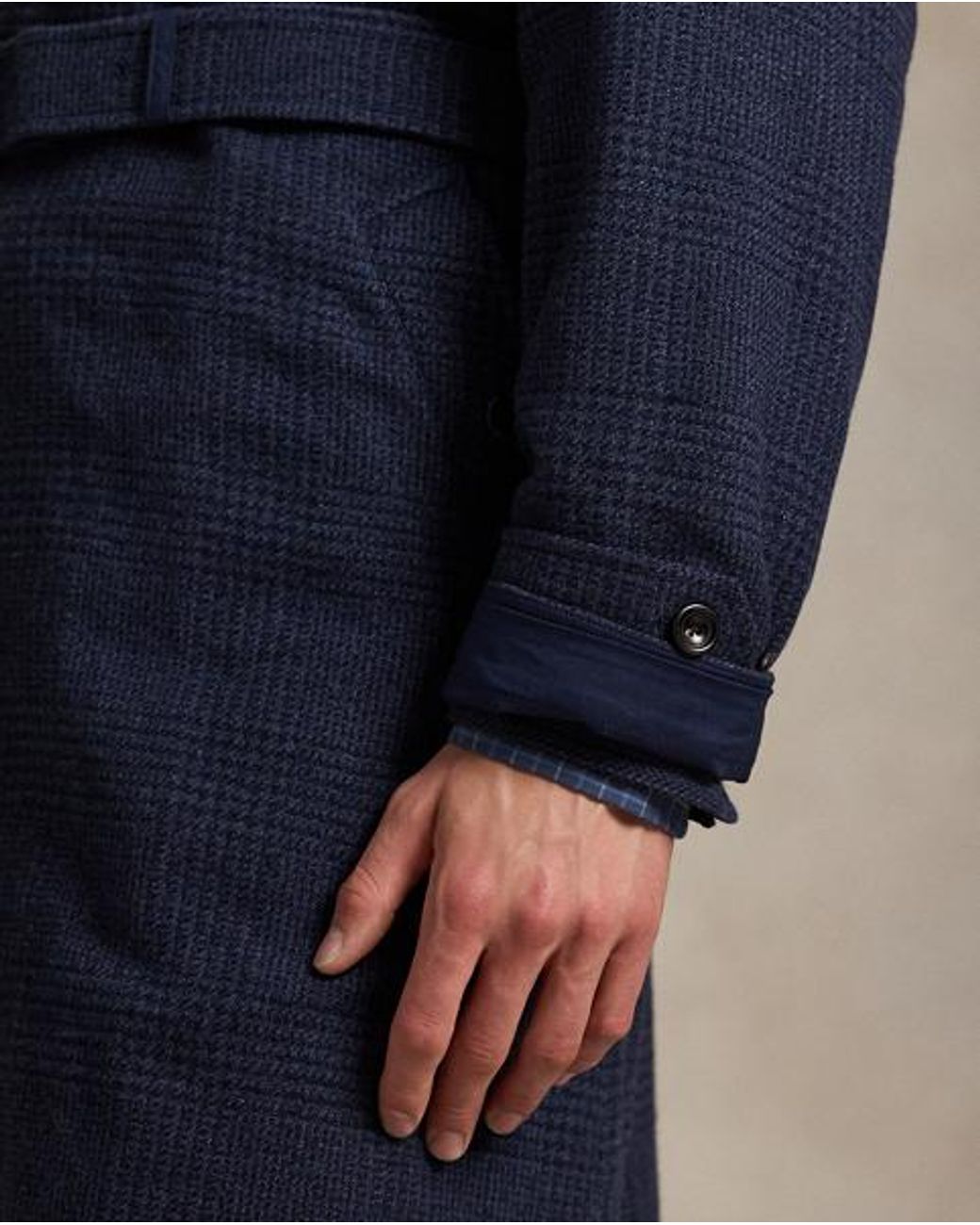 Polo Ralph Lauren Blue Reversible Balmacaan Coat for men