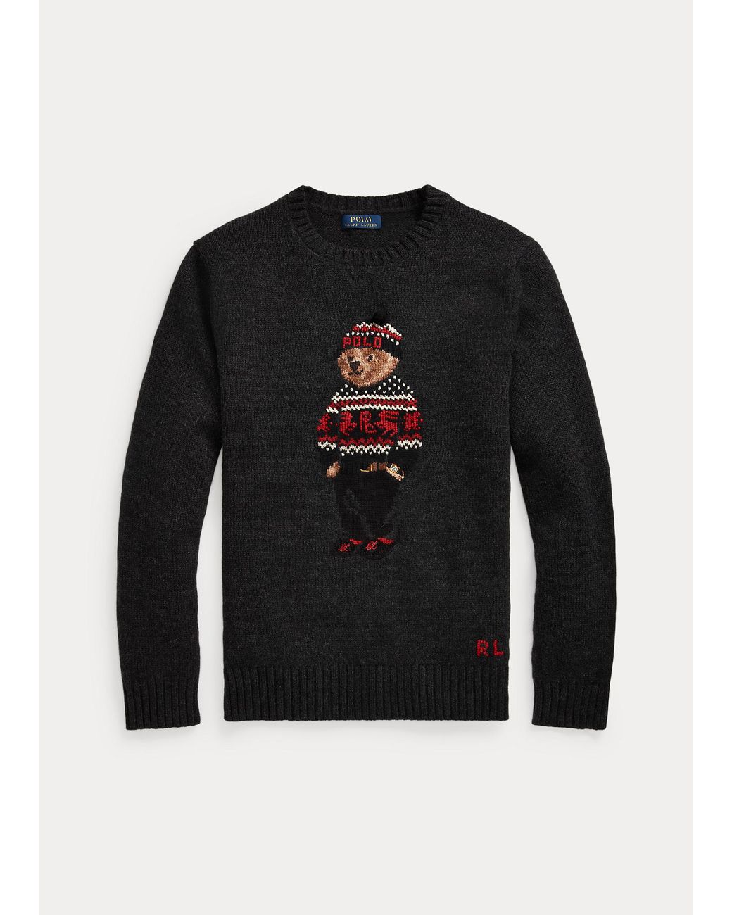Polo Ralph Lauren Lunar New Year Polo Bear Jumper in Grey for Men | Lyst UK