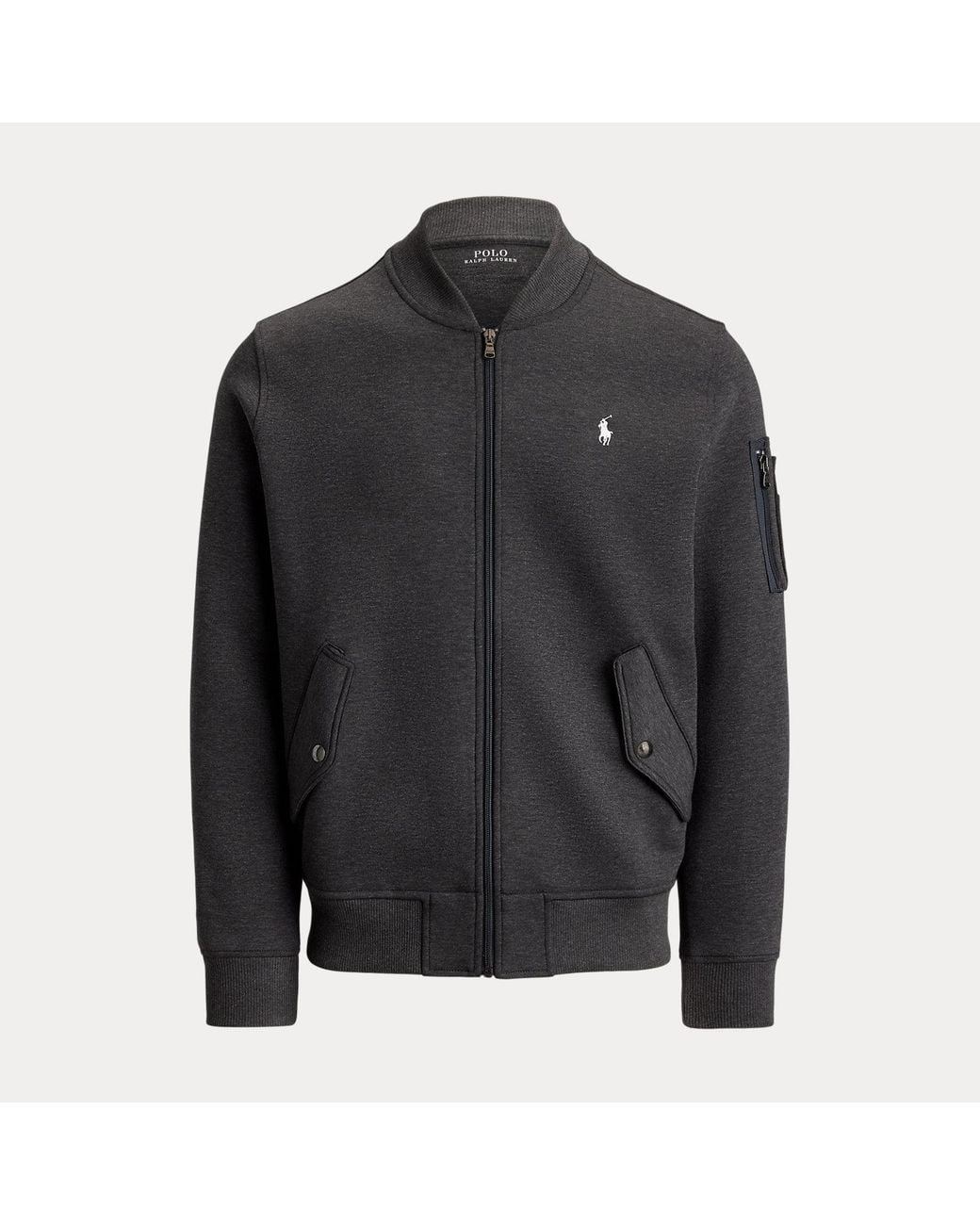 Polo Ralph Lauren Black Double-Knit Flight Jacket for men