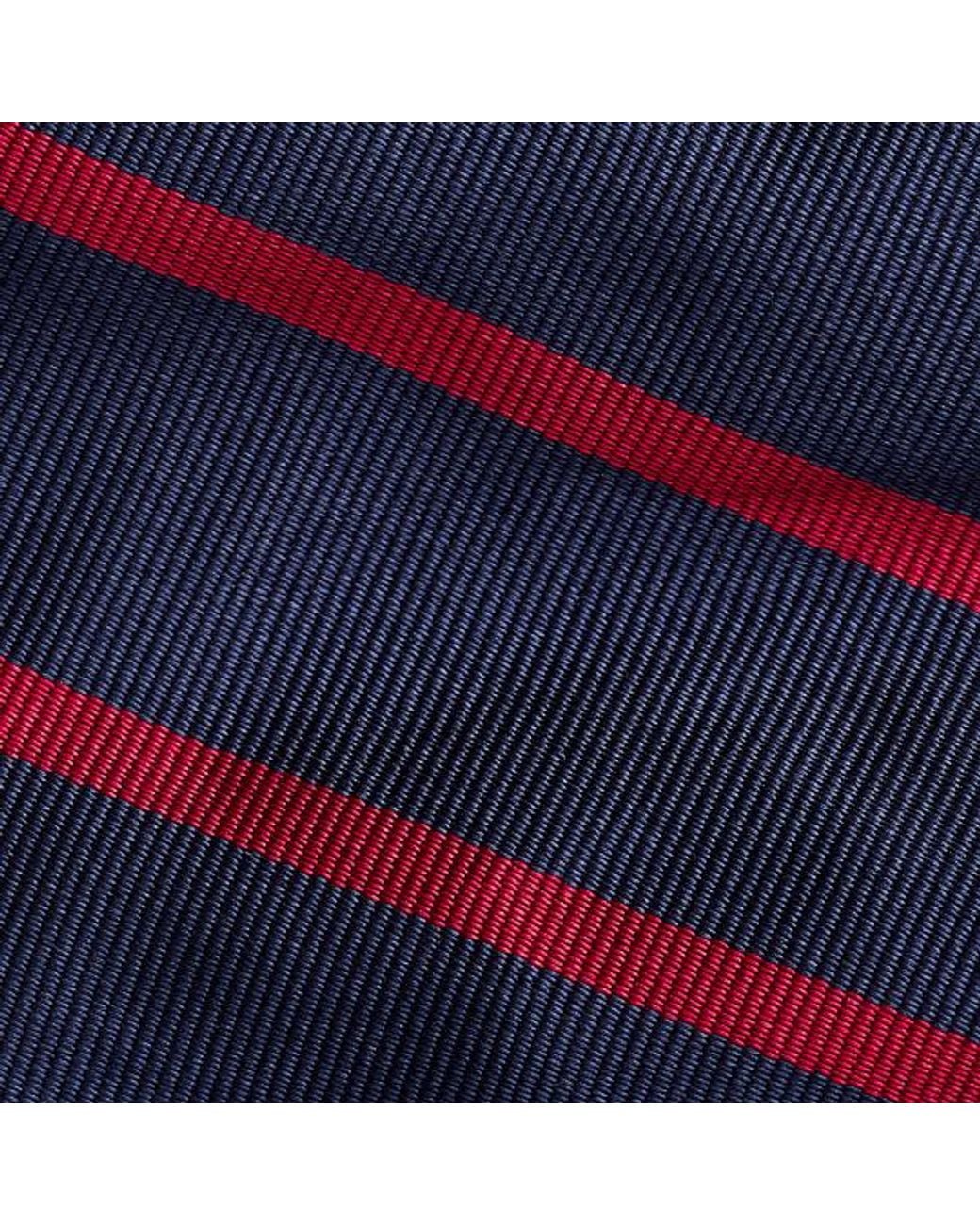 Repp Cloth Polo Ralph Lauren Striped Silk Repp Narrow Tie in Blue for Men | Lyst