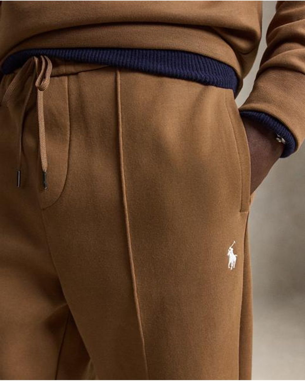 Polo Ralph Lauren Brown Double-Knit Drawstring Trouser for men