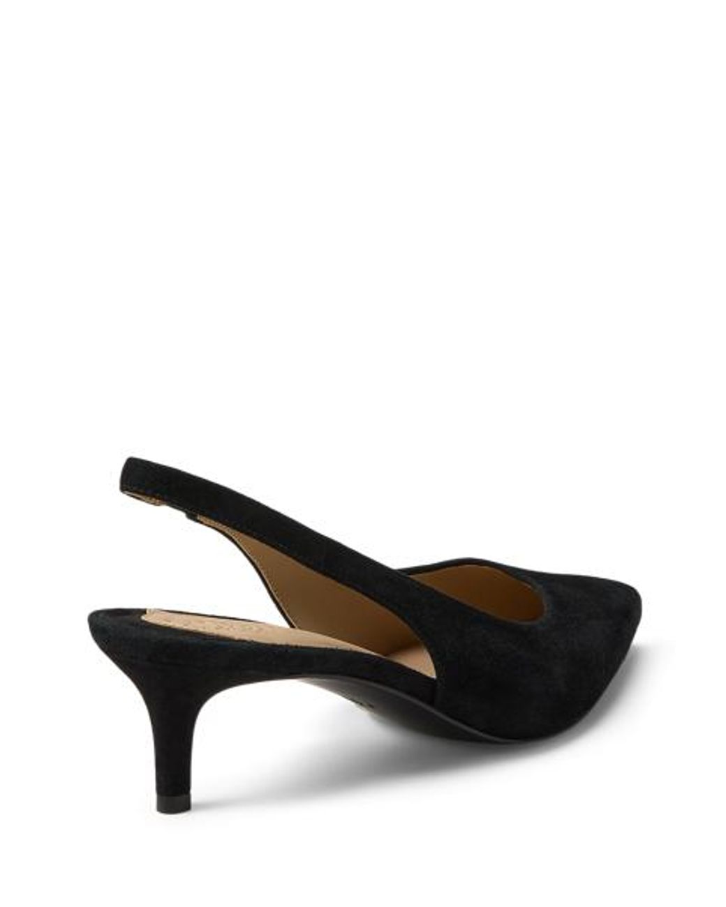 Ralph Lauren Black Lolah Ii Suede Slingback Pump